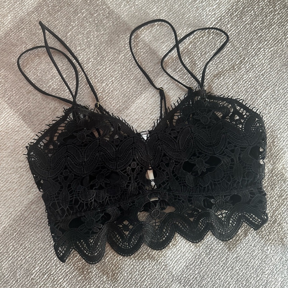 Anthropologie Black Lace Bralette